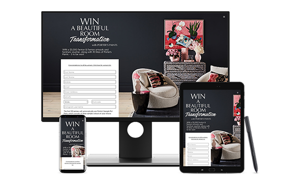 Porter's Paints Online and Instagram Promotion